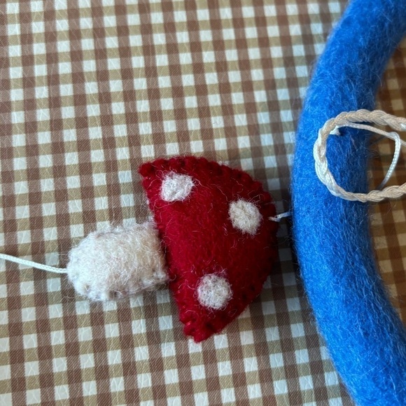 Woodland Animals mushroom nursery mobile handmade Fair trade Felt. Multicolor - Picture 13 of 13